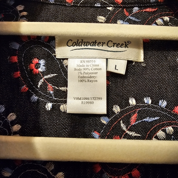 Coldwater Creek Black Paisley Jacket - Picture 2 of 2
